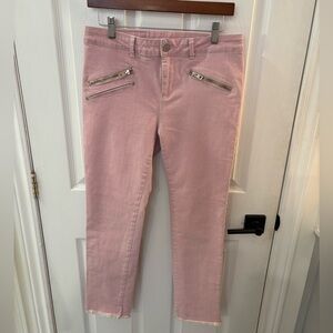 Zadig & Voltaire Pink Ankle Jeans with Silver Zippers - NWOT